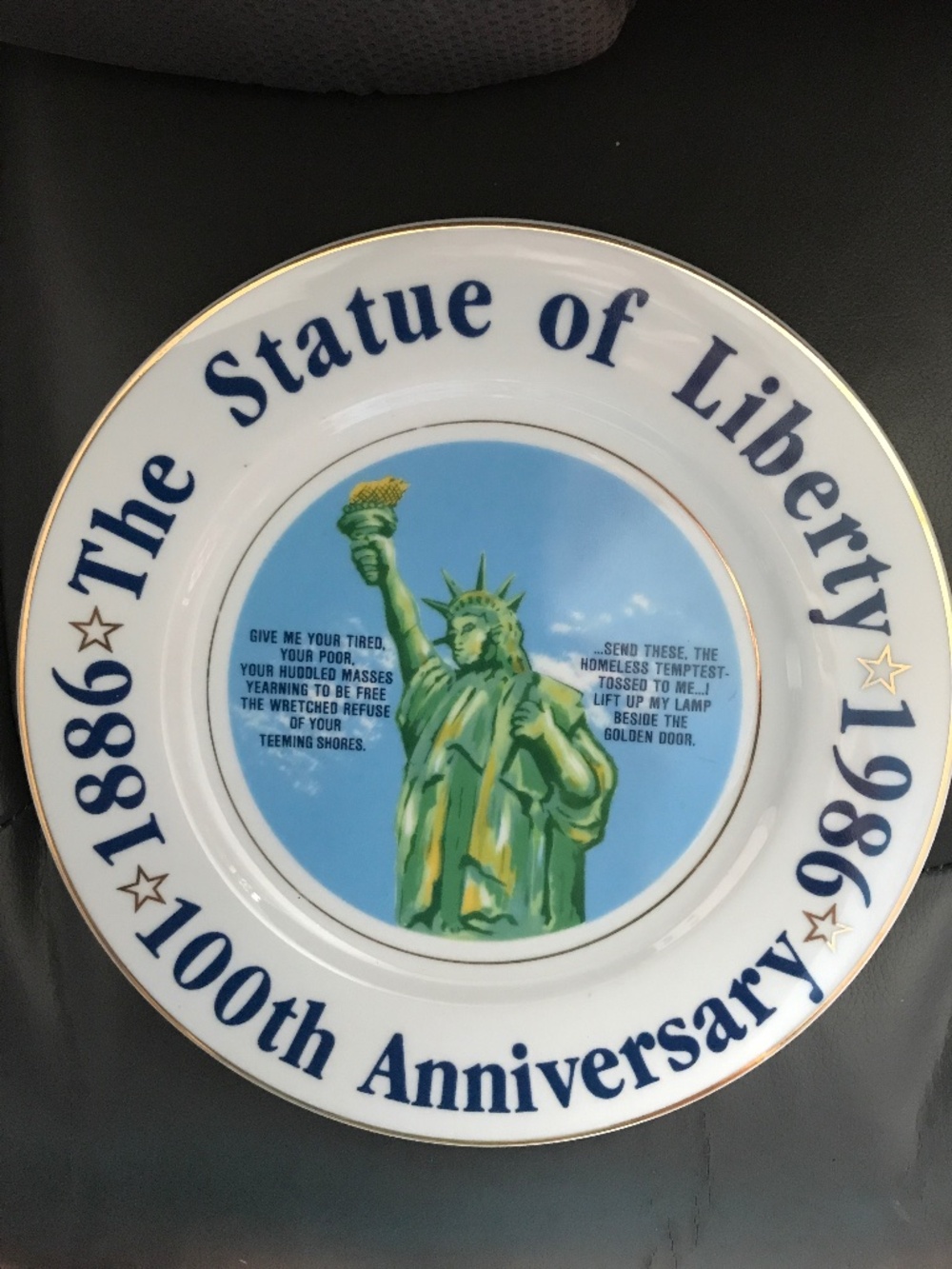 Vintage 1986 Statue of Liberty 100th Anniversary Collector Plate - Made in Japan